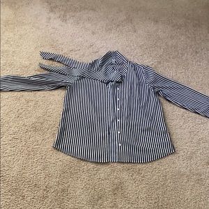 Casual blue striped shirt